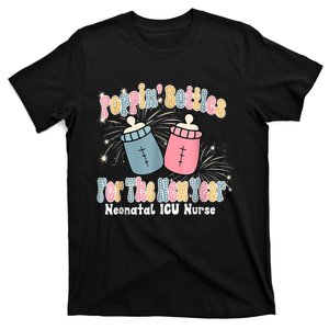 Groovy Poppin Bottles For The New Year Funny Nicu Nurse Xmas T-Shirt