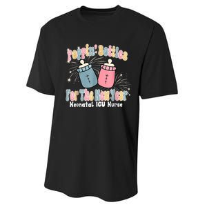 Groovy Poppin Bottles For The New Year Funny Nicu Nurse Xmas Performance Sprint T-Shirt