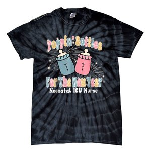 Groovy Poppin Bottles For The New Year Funny Nicu Nurse Xmas Tie-Dye T-Shirt