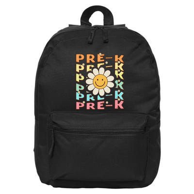 Groovy Prek Back To School Funny First Day Of Prek 16 in Basic Backpack