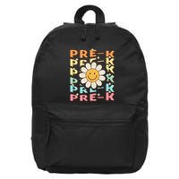 Groovy Prek Back To School Funny First Day Of Prek 16 in Basic Backpack