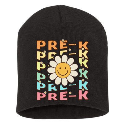 Groovy Prek Back To School Funny First Day Of Prek Short Acrylic Beanie