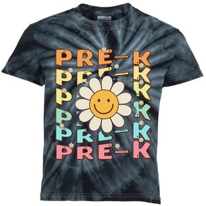 Groovy Prek Back To School Funny First Day Of Prek Kids Tie-Dye T-Shirt