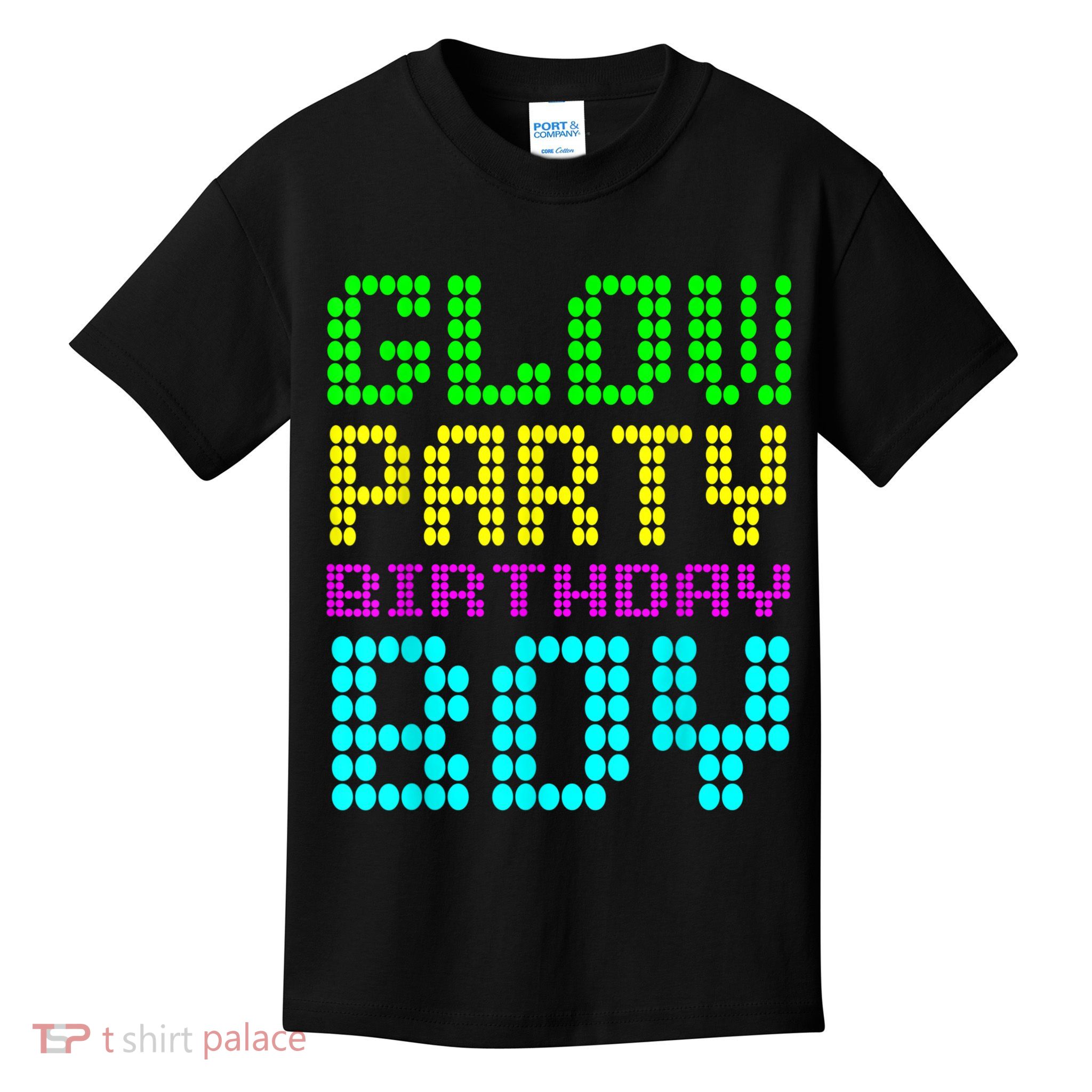 Glow Party Birthday Boy Party Retro Kids T-Shirt