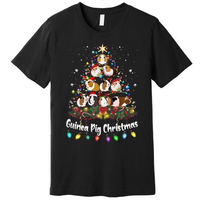 Guinea Pig Christmas Tree Animal Lovers Xmas Pajamas Premium T-Shirt