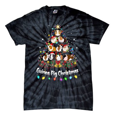 Guinea Pig Christmas Tree Animal Lovers Xmas Pajamas Tie-Dye T-Shirt