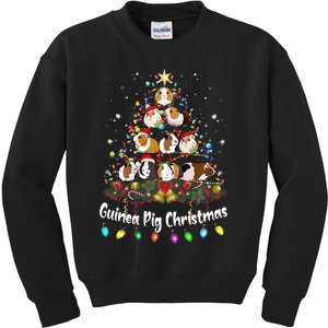 Guinea Pig Christmas Tree Animal Lovers Xmas Pajamas Kids Sweatshirt