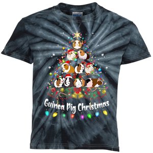 Guinea Pig Christmas Tree Animal Lovers Xmas Pajamas Kids Tie-Dye T-Shirt