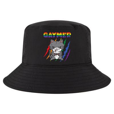 Gaymer Purride Cat Video Game Gamer Lgbtq Cool Comfort Performance Bucket Hat