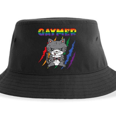 Gaymer Purride Cat Video Game Gamer Lgbtq Sustainable Bucket Hat