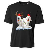 Great Pyrenees Christmas Tree Lights Reindeer Santa Xmas Cooling Performance Crew T-Shirt