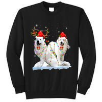 Great Pyrenees Christmas Tree Lights Reindeer Santa Xmas Tall Sweatshirt