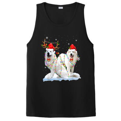 Great Pyrenees Christmas Tree Lights Reindeer Santa Xmas PosiCharge Competitor Tank