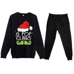 G Pop Claus Christmas Santa Family Matching Pajamas Xmas Gift Premium Crewneck Sweatsuit Set