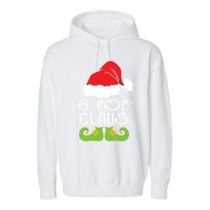 G Pop Claus Christmas Santa Family Matching Pajamas Xmas Gift Garment-Dyed Fleece Hoodie