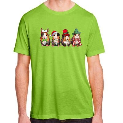 Guinea Pig Christmas Funny Cute Cavy Santa Hat Family Holiday Adult ChromaSoft Performance T-Shirt