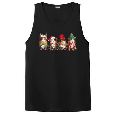 Guinea Pig Christmas Funny Cute Cavy Santa Hat Family Holiday PosiCharge Competitor Tank