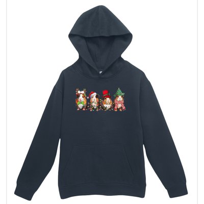 Guinea Pig Christmas Funny Cute Cavy Santa Hat Family Holiday Urban Pullover Hoodie