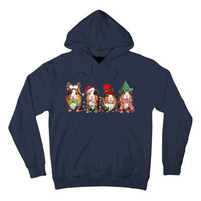 Guinea Pig Christmas Funny Cute Cavy Santa Hat Family Holiday Tall Hoodie