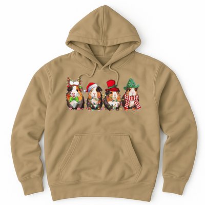 Guinea Pig Christmas Funny Cute Cavy Santa Hat Family Holiday Hoodie