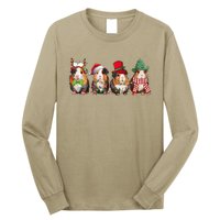 Guinea Pig Christmas Funny Cute Cavy Santa Hat Family Holiday Long Sleeve Shirt