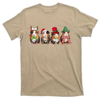 Guinea Pig Christmas Funny Cute Cavy Santa Hat Family Holiday T-Shirt