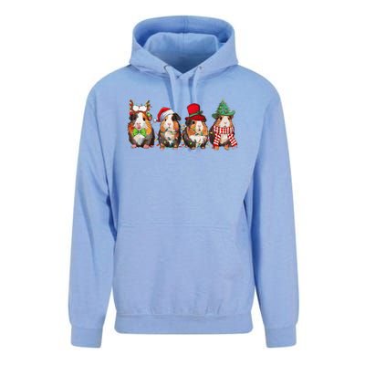 Guinea Pig Christmas Funny Cute Cavy Santa Hat Family Holiday Unisex Surf Hoodie