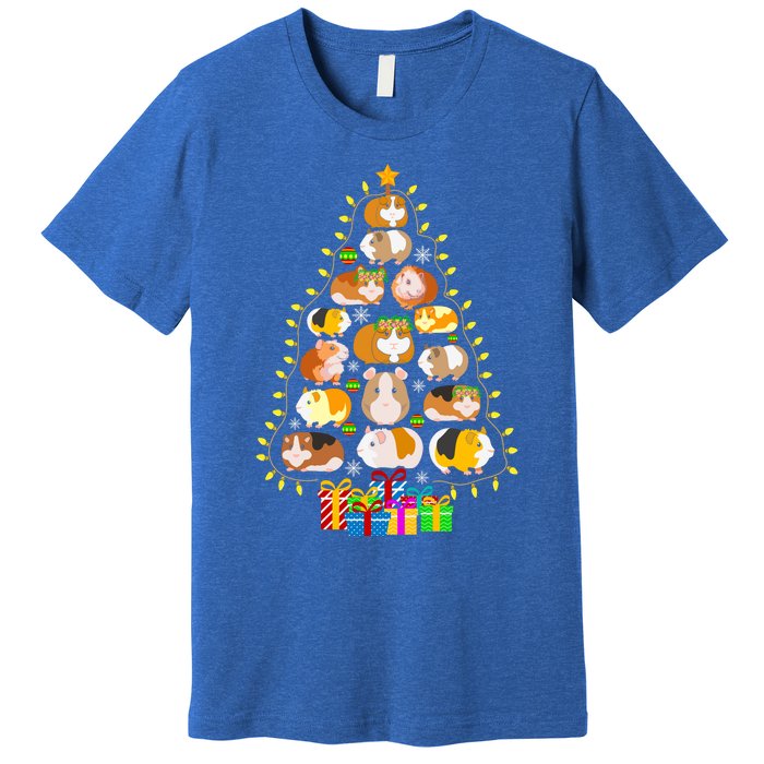 Guinea Pig Christmas Tree Funny Guinea Pig Christmas Lights Guinea Pig Christmas Premium T-Shirt