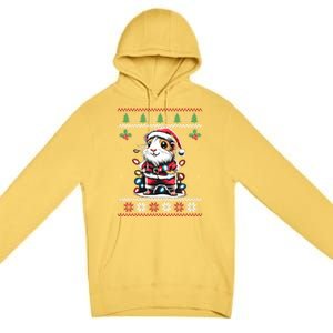 Guinea Pig Christmas Lights Ugly Christmas Xmas Swea Premium Pullover Hoodie