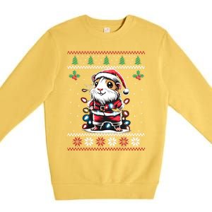 Guinea Pig Christmas Lights Ugly Christmas Xmas Swea Premium Crewneck Sweatshirt