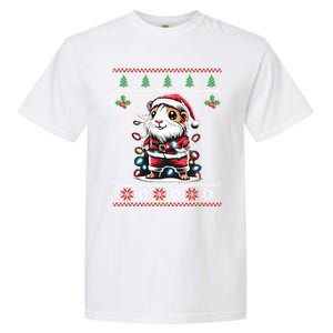 Guinea Pig Christmas Lights Ugly Christmas Xmas Swea Garment-Dyed Heavyweight T-Shirt