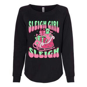 Groovy Pink Christmas Sleigh Sleigh Funny S Xmas Gift Womens California Wash Sweatshirt