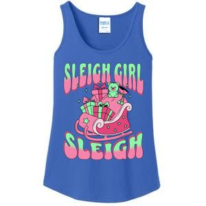 Groovy Pink Christmas Sleigh Sleigh Funny S Xmas Gift Ladies Essential Tank