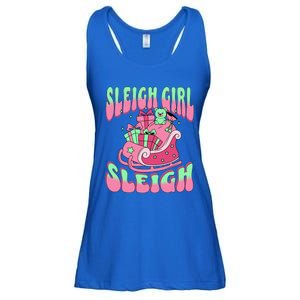 Groovy Pink Christmas Sleigh Sleigh Funny S Xmas Gift Ladies Essential Flowy Tank