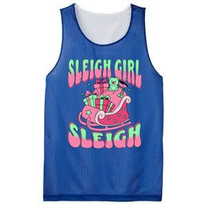 Groovy Pink Christmas Sleigh Sleigh Funny S Xmas Gift Mesh Reversible Basketball Jersey Tank