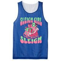 Groovy Pink Christmas Sleigh Sleigh Funny S Xmas Gift Mesh Reversible Basketball Jersey Tank