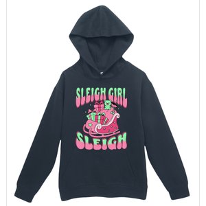 Groovy Pink Christmas Sleigh Sleigh Funny S Xmas Gift Urban Pullover Hoodie