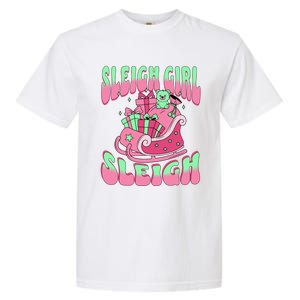 Groovy Pink Christmas Sleigh Sleigh Funny S Xmas Gift Garment-Dyed Heavyweight T-Shirt