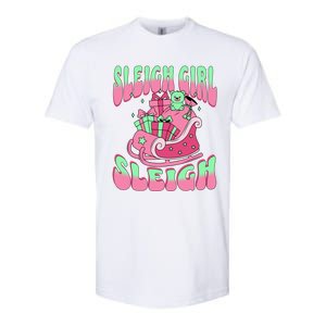 Groovy Pink Christmas Sleigh Sleigh Funny S Xmas Gift Softstyle CVC T-Shirt