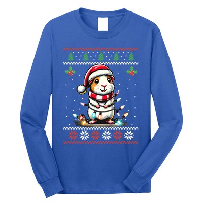 Guinea Pig Christmas Lights Ugly Christmas Xmas Swea Long Sleeve Shirt