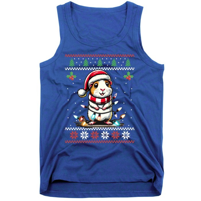 Guinea Pig Christmas Lights Ugly Christmas Xmas Swea Tank Top