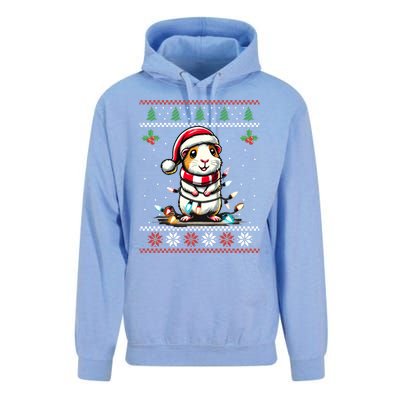 Guinea Pig Christmas Lights Ugly Christmas Xmas Swea Unisex Surf Hoodie