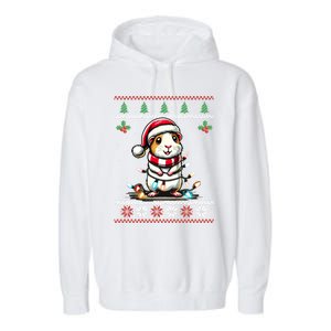 Guinea Pig Christmas Lights Ugly Christmas Xmas Swea Garment-Dyed Fleece Hoodie