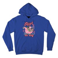 Groovy Pink Christmas Sleigh Tees Sleigh Xmas All Day Gift Hoodie