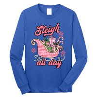 Groovy Pink Christmas Sleigh Tees Sleigh Xmas All Day Gift Long Sleeve Shirt