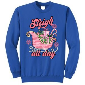 Groovy Pink Christmas Sleigh Tees Sleigh Xmas All Day Gift Sweatshirt