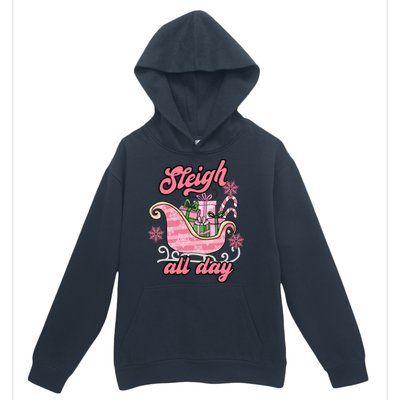 Groovy Pink Christmas Sleigh Tees Sleigh Xmas All Day Gift Urban Pullover Hoodie