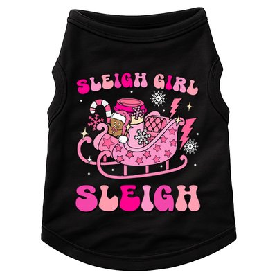 Groovy Pink Christmas Coffee Sleigh Sleigh Xmas Holiday Cool Gift Doggie Tank