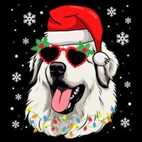 Great Pyrenees Christmas Pyrenees Dog Xmas Party Gift Drawstring Bag