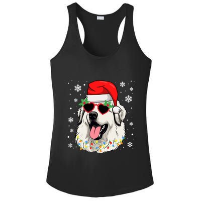 Great Pyrenees Christmas Pyrenees Dog Xmas Party Gift Ladies PosiCharge Competitor Racerback Tank